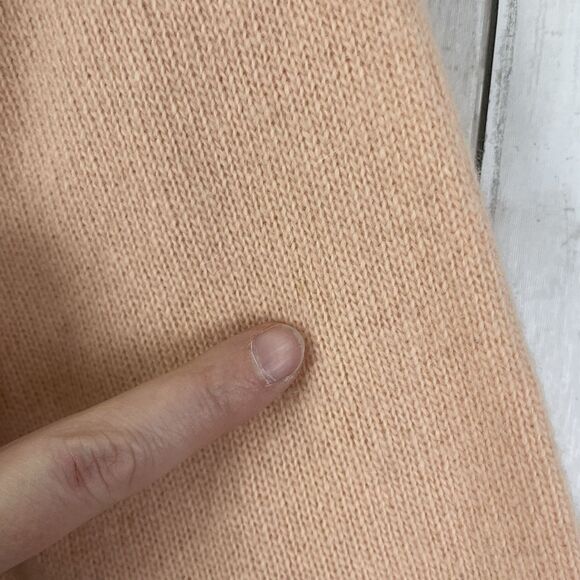 Vtg Outlander Sweater Sz L Wool Angora Blend Sequin Beaded Peach - Golden Girls - Picture 7 of 10